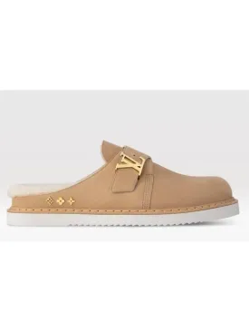 1ADDWZ LV Easy Mule Shearling Sandals