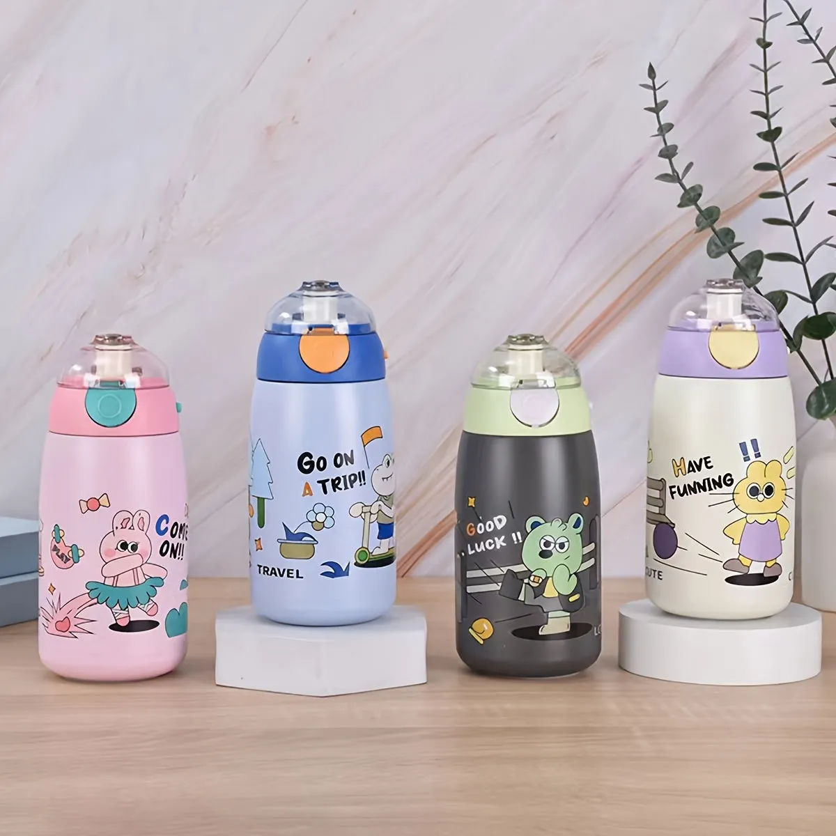 1pc Cartoon Vacuum Flask - Double-Walled Insulated 500ml Travel Thermal Cup for Hot and Cold Beverages - Adorable Cartoon Design, Perfect for Summer Winter Drinkware, and Makes a Thoughtful Gift