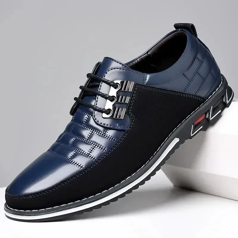 2024 Autumn Business Casual Shoes for Men – Classic Leather Sneakers with Breathable Design and Versatile Outdoor Style