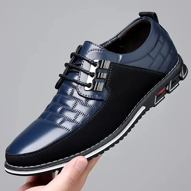 2024 Autumn Business Casual Shoes for Men – Classic Leather Sneakers with Breathable Design and Versatile Outdoor Style