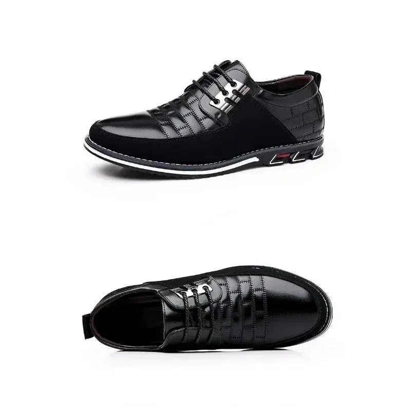 2024 Autumn Business Casual Shoes for Men – Classic Leather Sneakers with Breathable Design and Versatile Outdoor Style