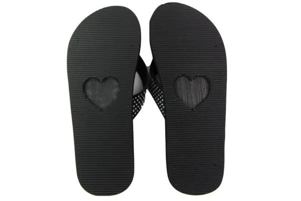 Amor Rhinestone Yoga Mat Flip Flops for Women - Leave An Impression