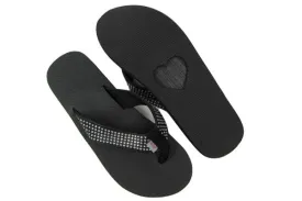 Amor Rhinestone Yoga Mat Flip Flops for Women - Leave An Impression