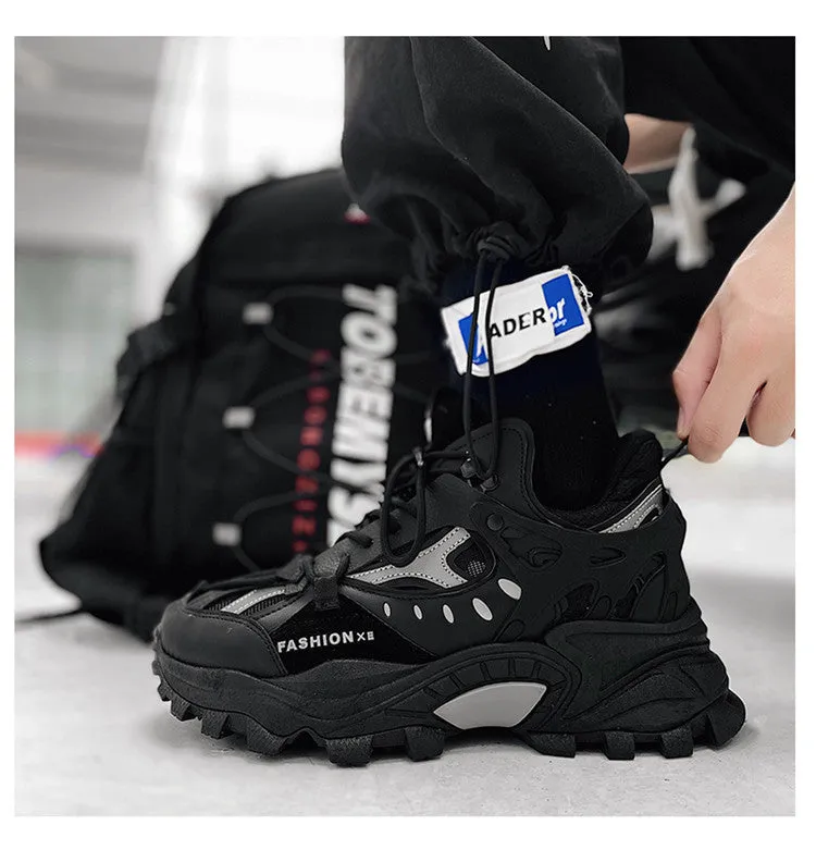 Amozae-- Vulcanized Shoes Luxury Platform Sneakers Men Harajuku Shoes Chunky Sneakers Mens Casual Sneakers Men Fashion Zapatos Hombre