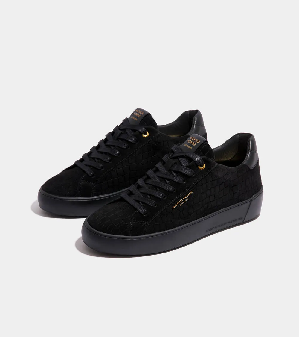 Android Homme Zuma Black Caiman Croc Emboss Suede AHP241-11