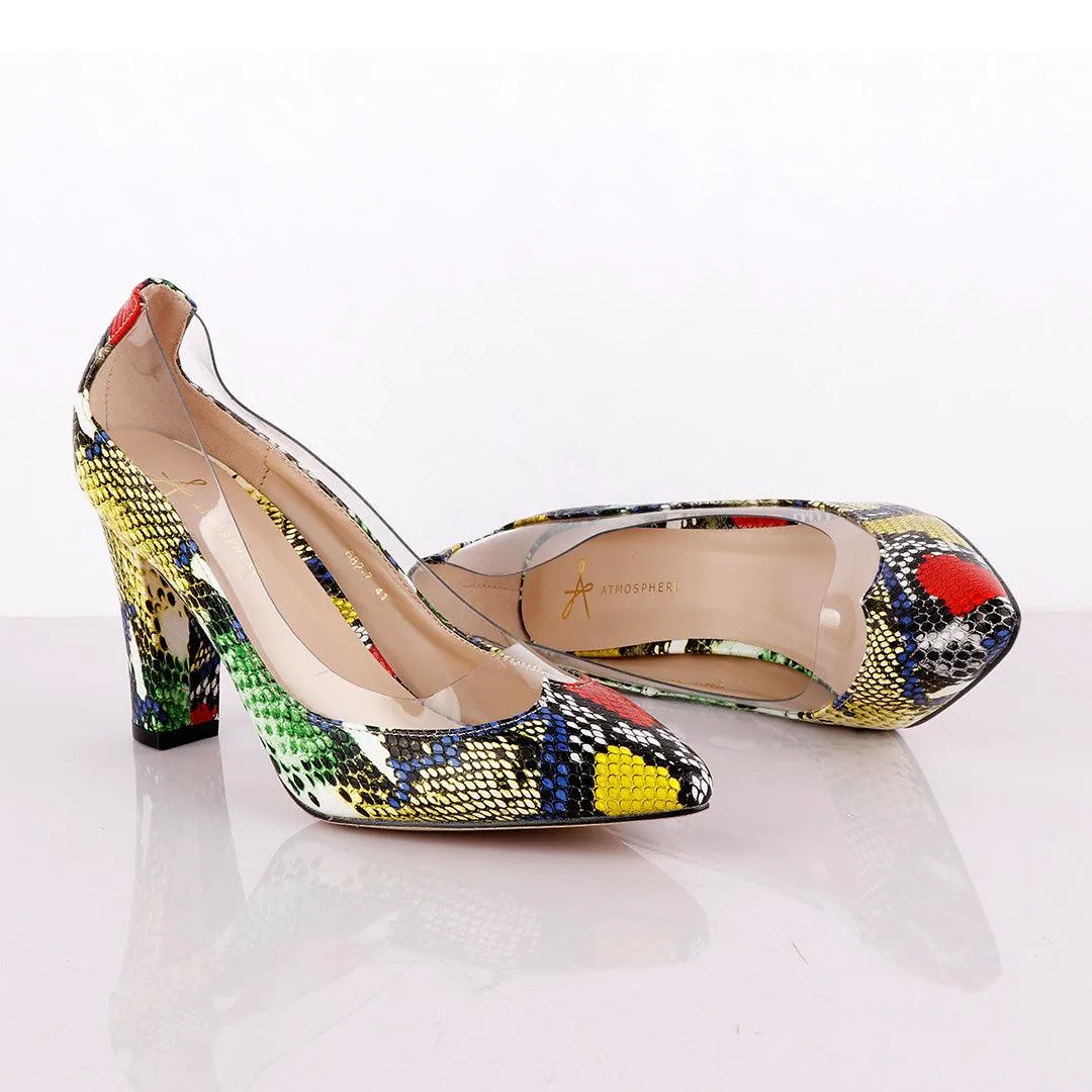 Atmosphere Classic Multi Colour Women's Thick High Heel Shoe