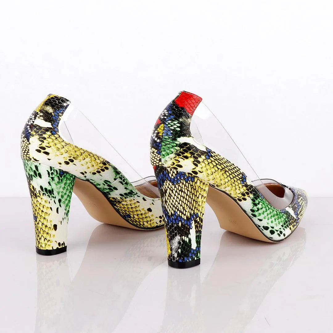 Atmosphere Classic Multi Colour Women's Thick High Heel Shoe