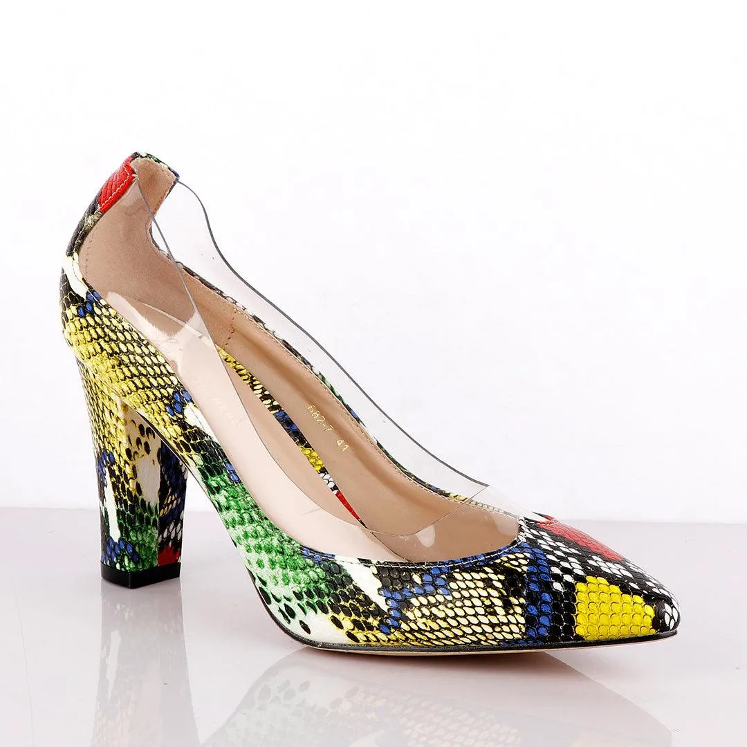 Atmosphere Classic Multi Colour Women's Thick High Heel Shoe