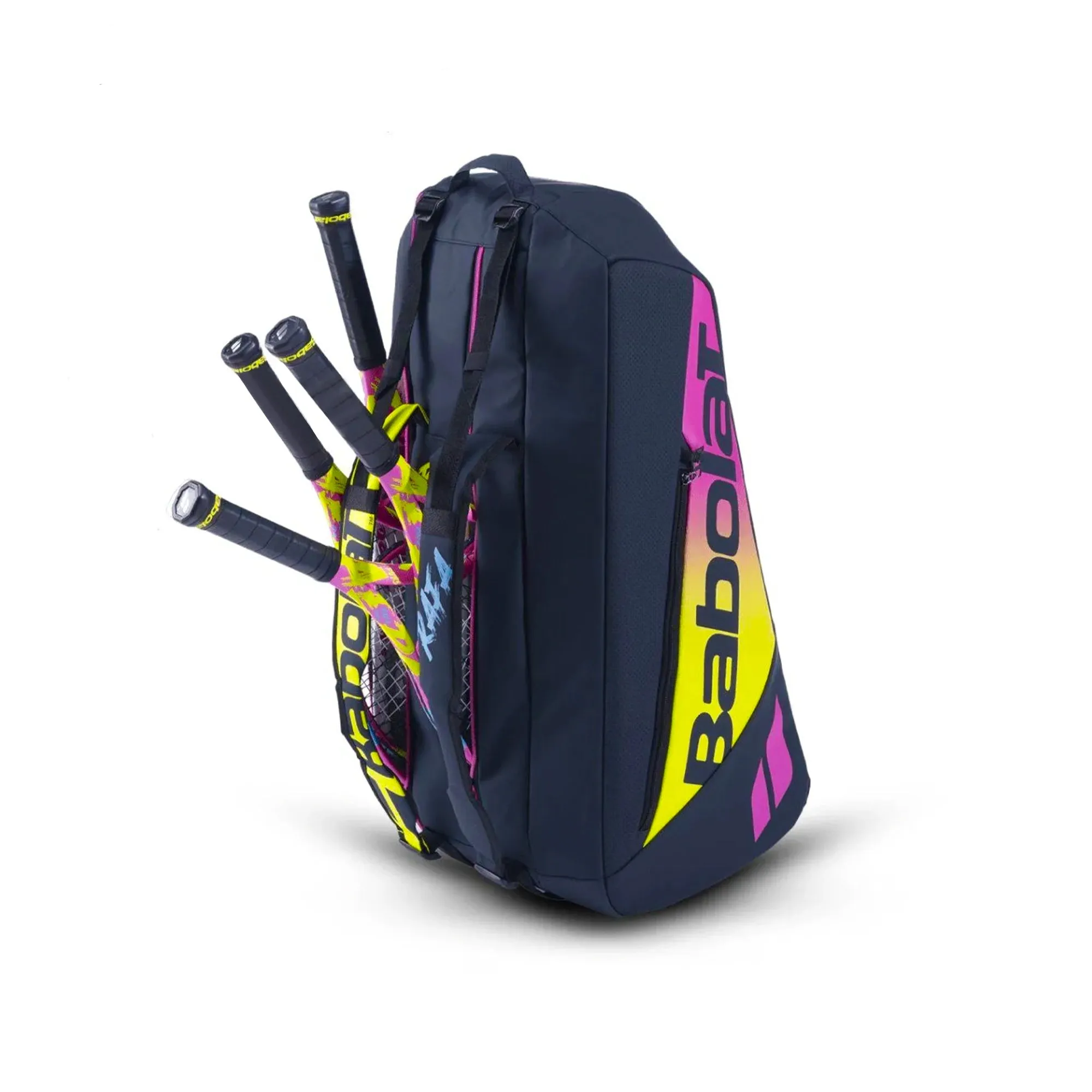 Babolat Pure Aero Rafa RH 6 Tennis Kitbag ( Blue/ Yellow/ Pink)