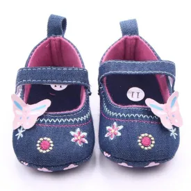 Bowknot Embroidered Fashionable Denim Shoes - GlamzLife