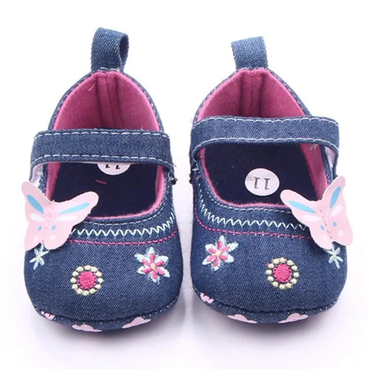 Bowknot Embroidered Fashionable Denim Shoes - GlamzLife