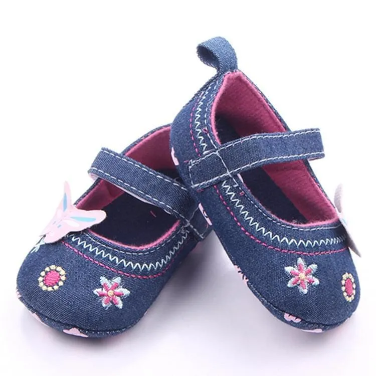 Bowknot Embroidered Fashionable Denim Shoes - GlamzLife