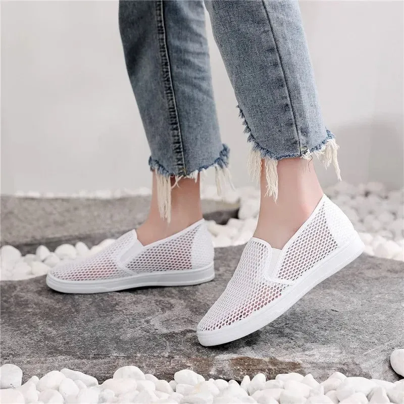 Breathable White Summer Shoes for Women