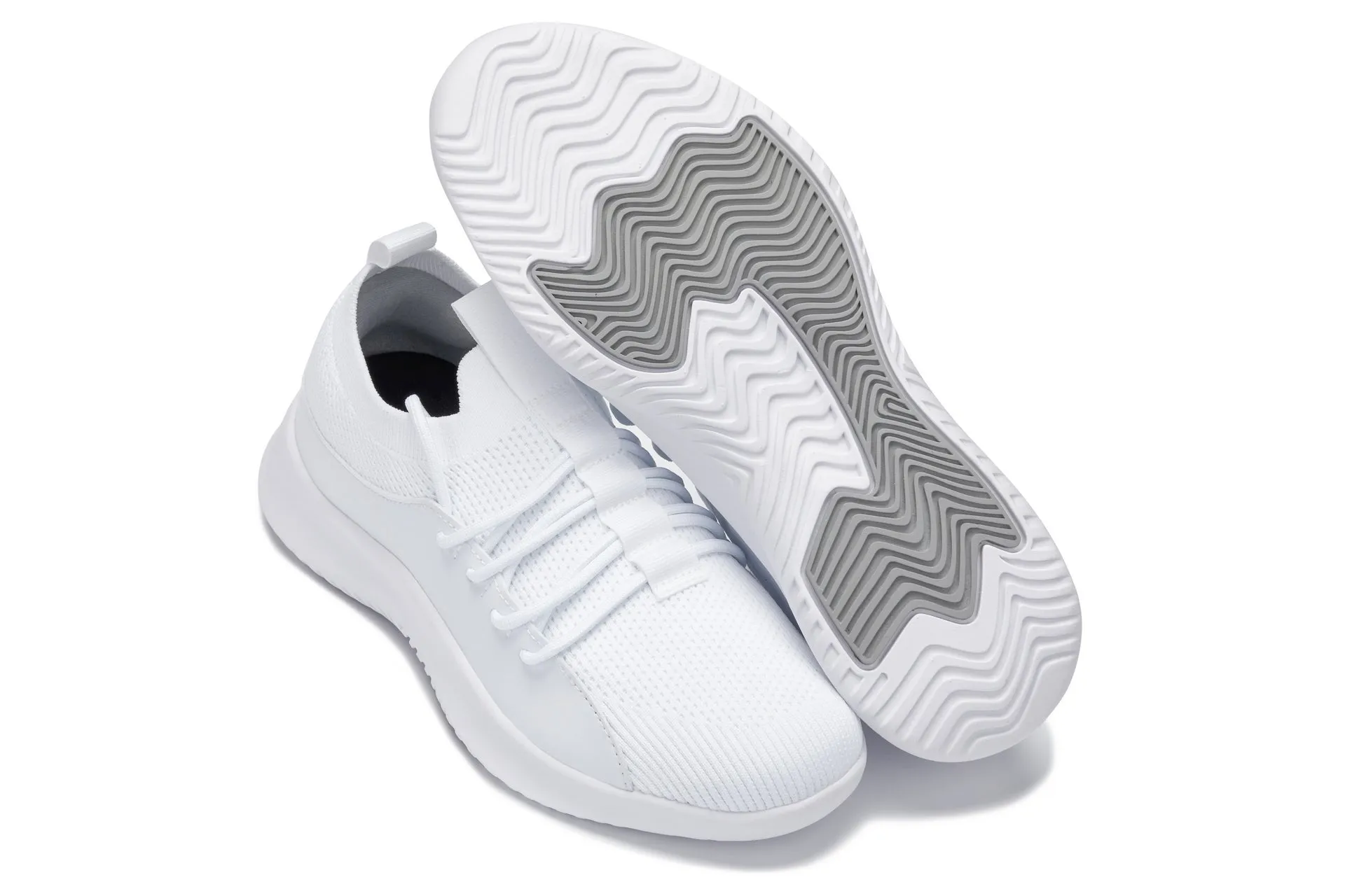 CALTO - Q131 - 2.4 Inches Taller (Off-White/White Sole) - Ultra Lightweight Sneakers