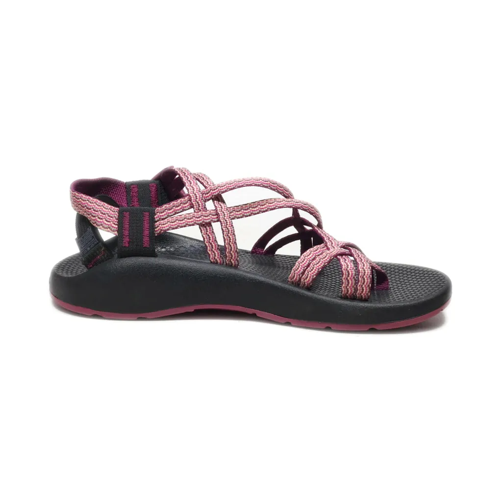 Chaco Flat Sandals Fabric Maroon Colour For Women