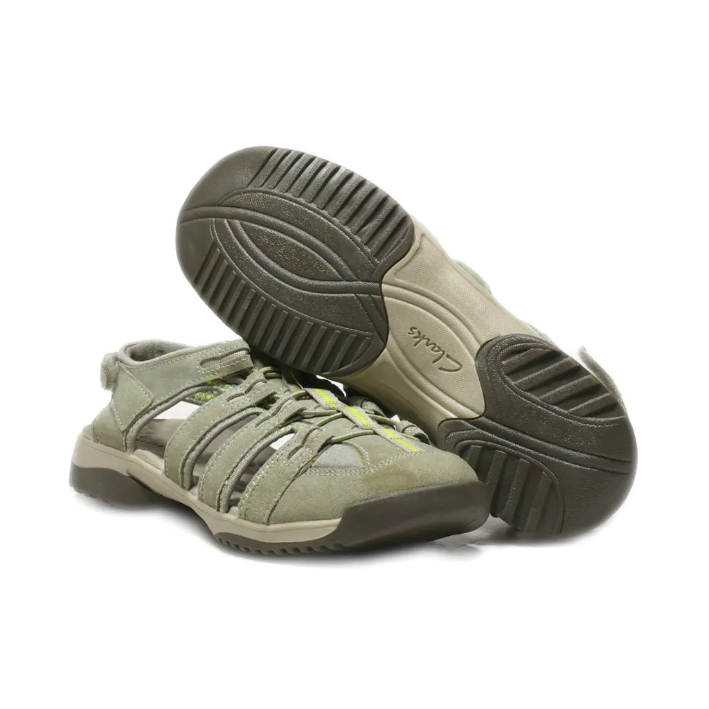 Clarks Sandals Suede Grey Colour For Women