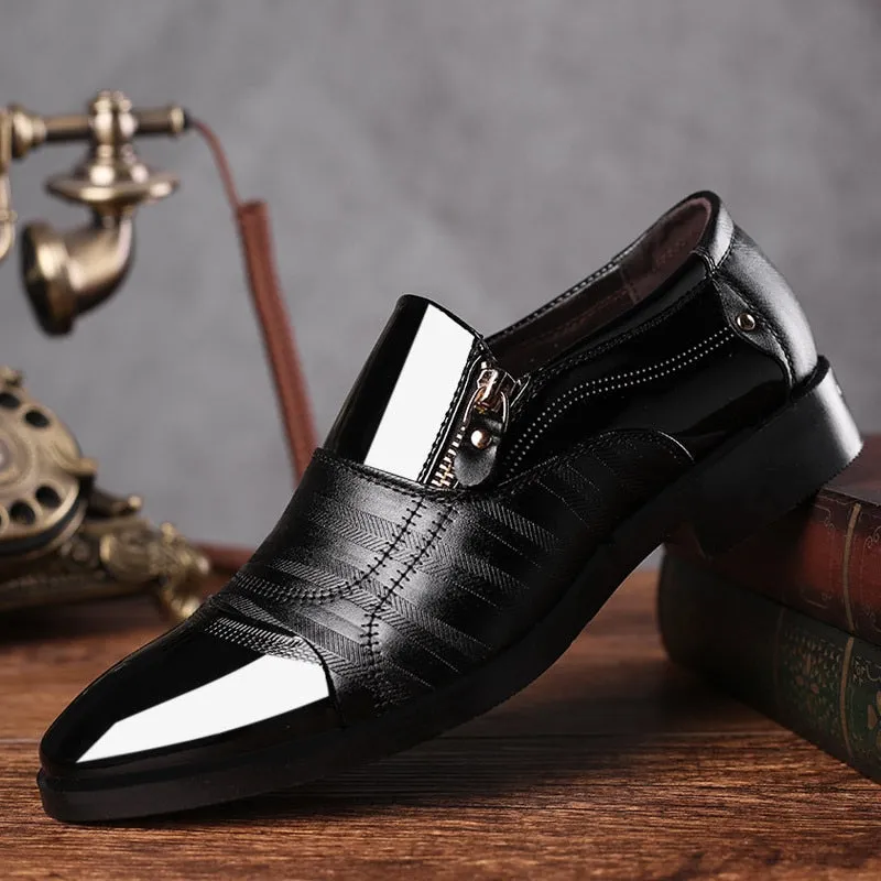 Classic Business Men&#39;s Dress Shoes Fashion Elegant Formal  Wedding Shoes Men Slip on Office Oxford Shoes for Men Black