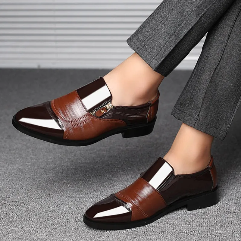 Classic Business Men&#39;s Dress Shoes Fashion Elegant Formal  Wedding Shoes Men Slip on Office Oxford Shoes for Men Black