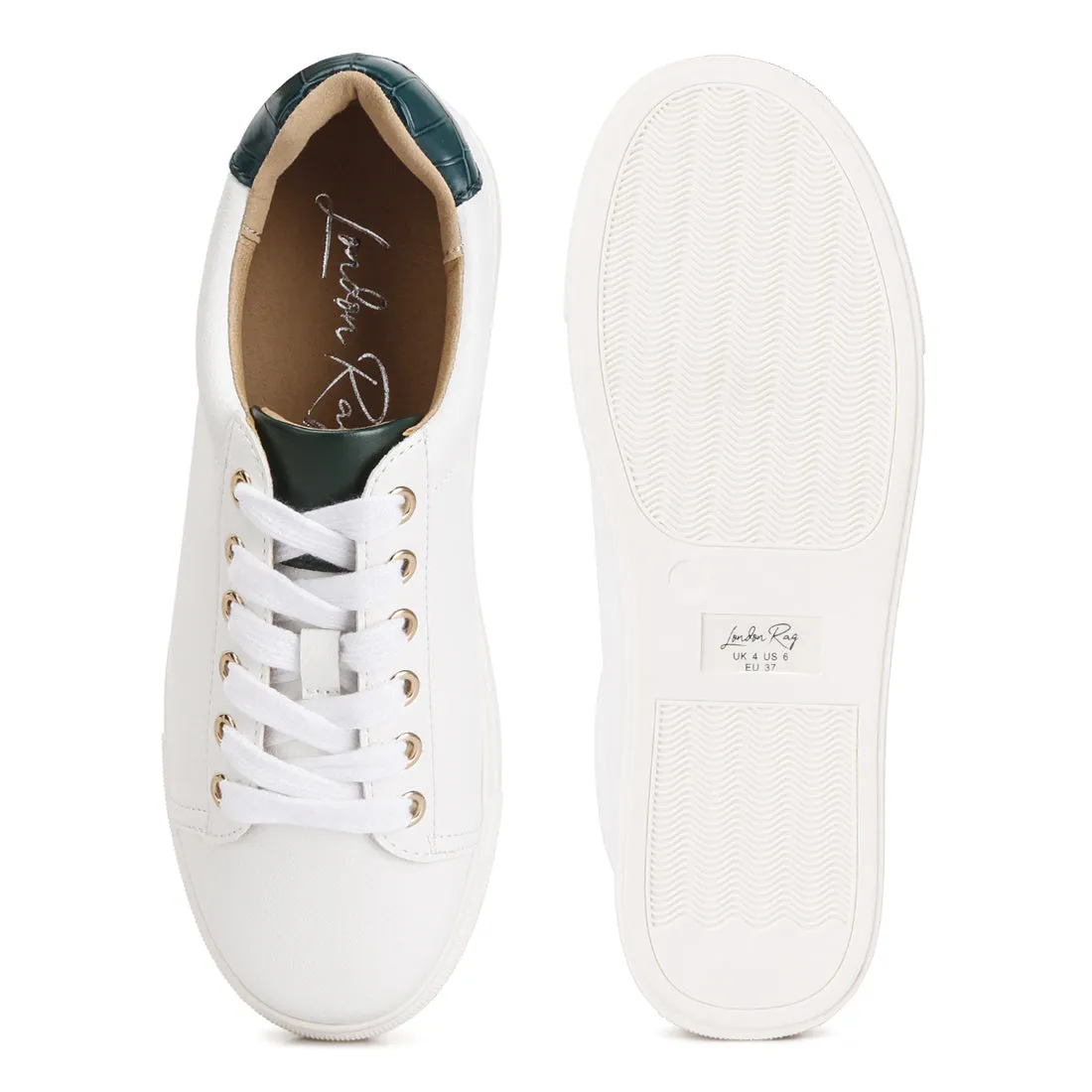 Colette Croc Back Panel Sneakers