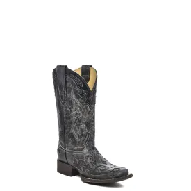 Corral Ladies Inlay Black Python/Cowhide Cowgirl Boots