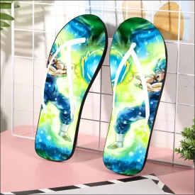 DBZ Goku Super Saiyan Blue SSGSS Kamehameha Power Attack Flip Flops