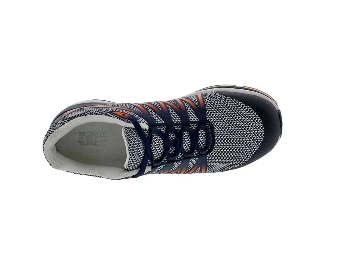 Drew Player Men Athletic Shoe In Navy/orange Mesh Combo