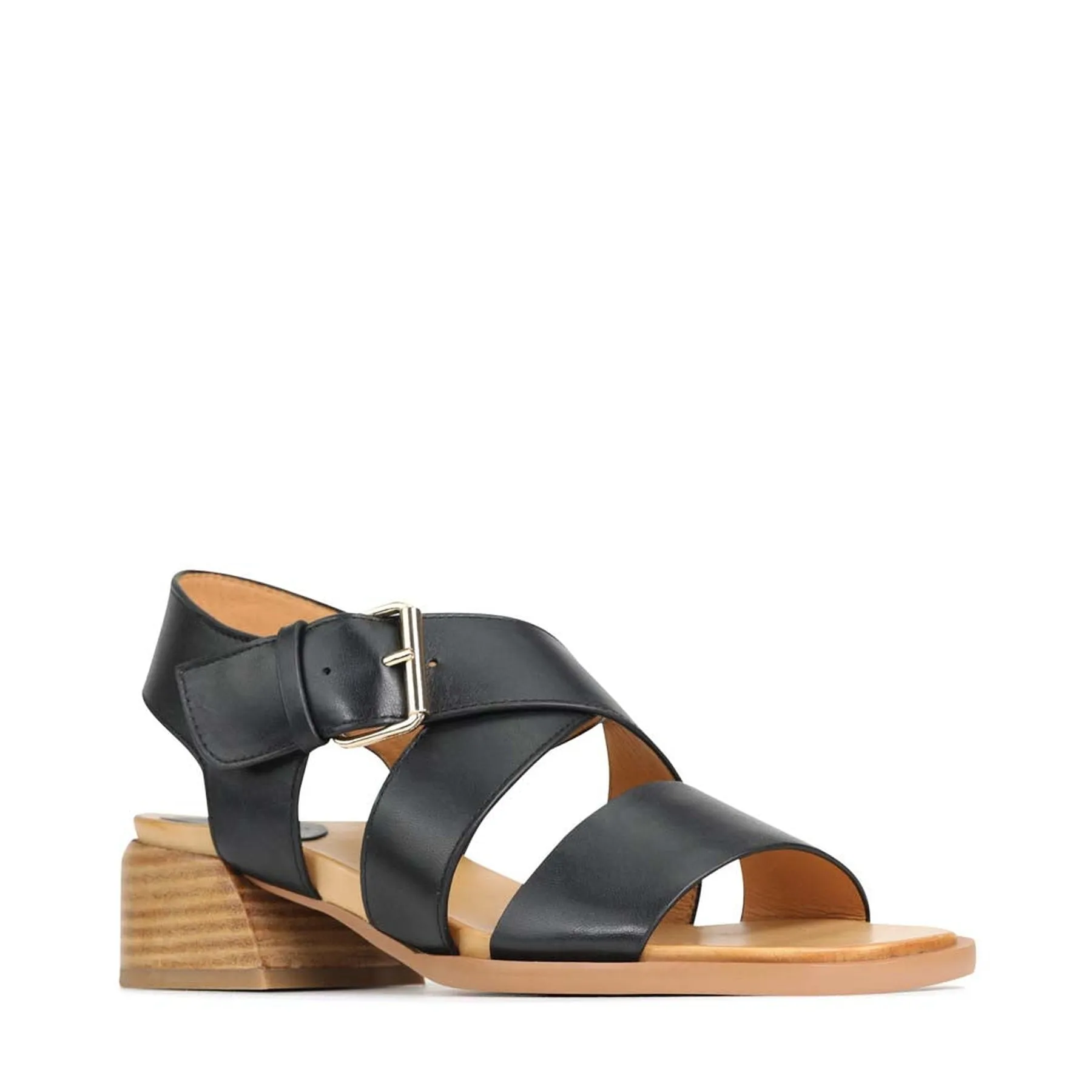 ELLI LEATHER ANKLE STRAP SANDALS