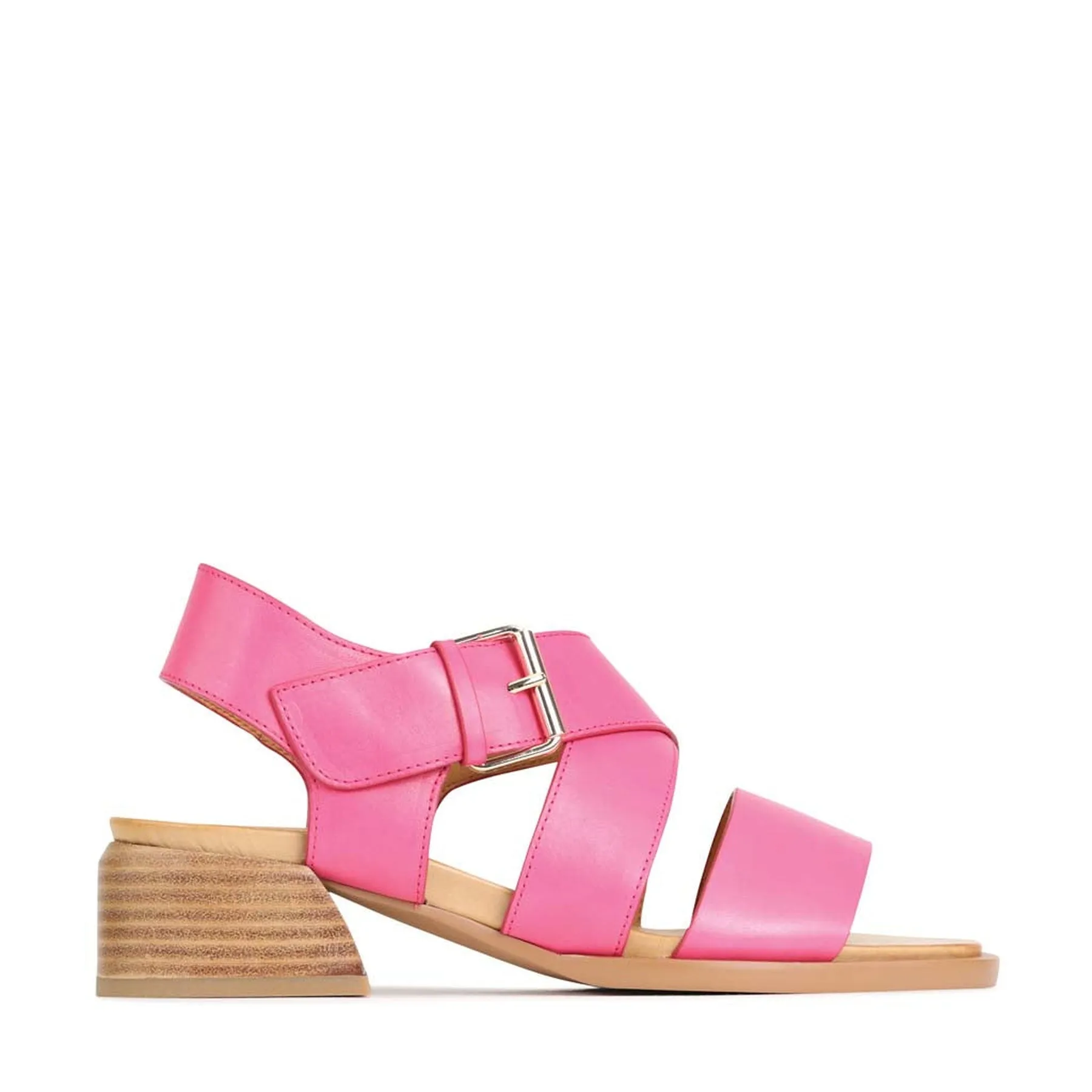 ELLI LEATHER ANKLE STRAP SANDALS