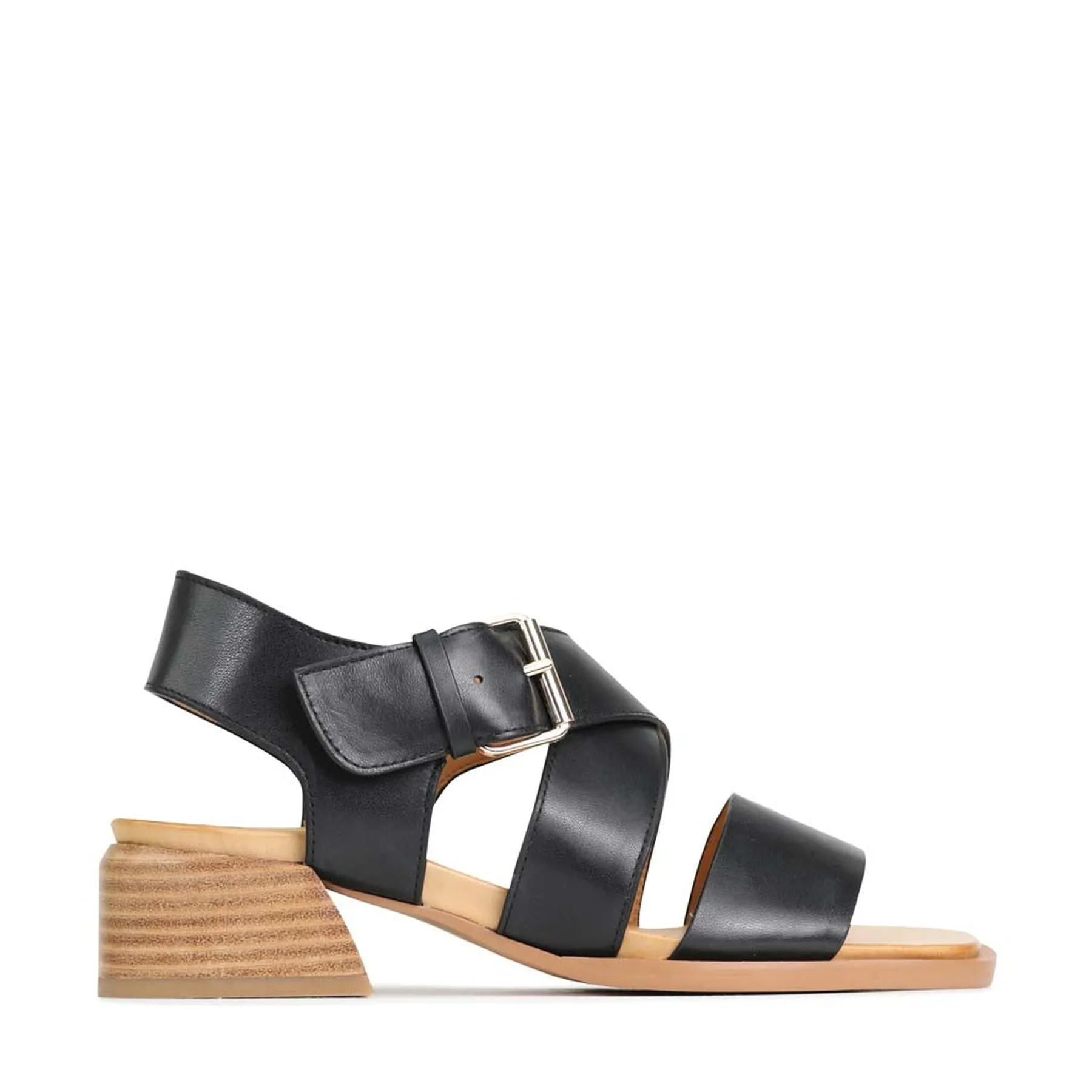 ELLI LEATHER ANKLE STRAP SANDALS