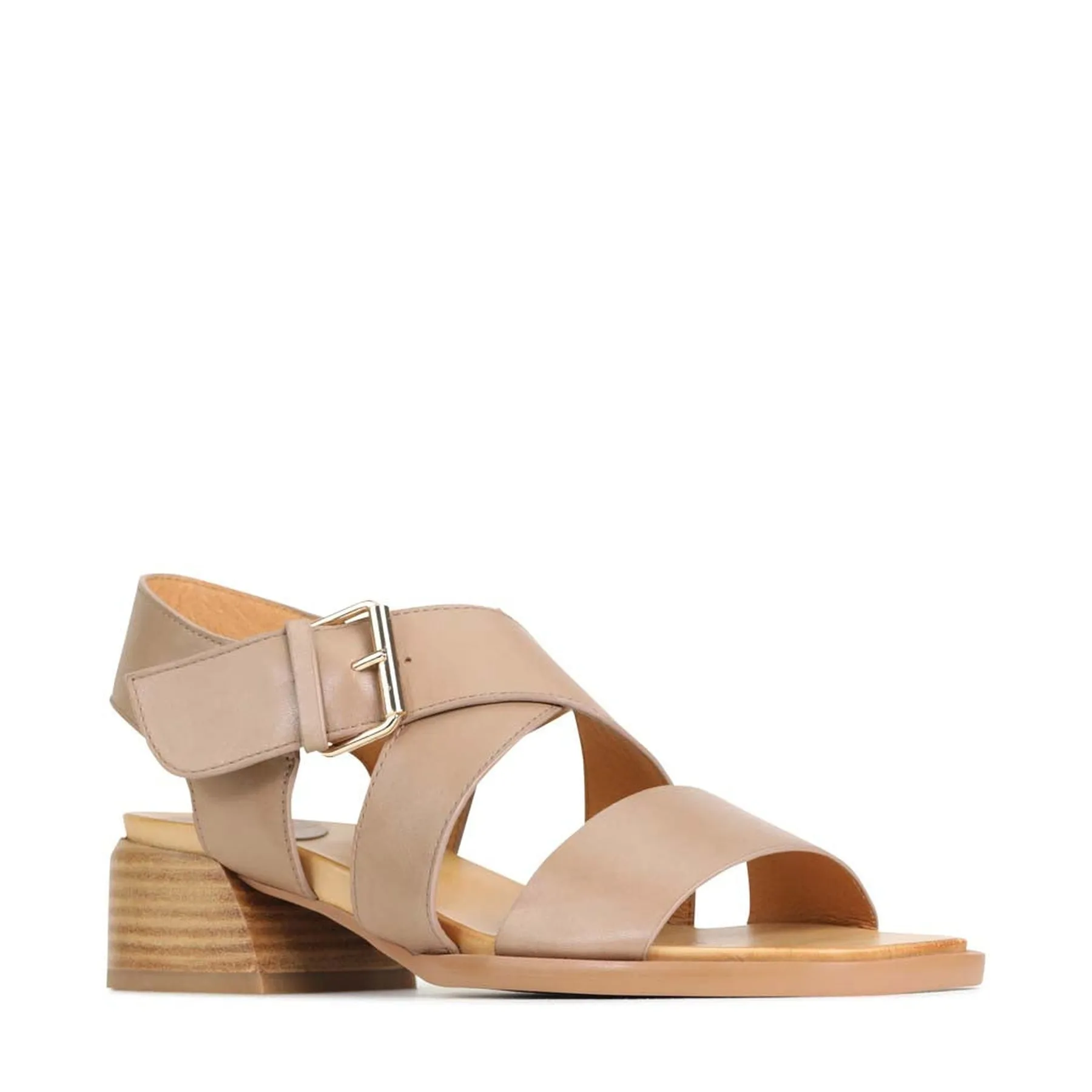 ELLI LEATHER ANKLE STRAP SANDALS