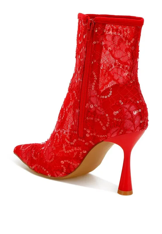 EM Sequin Lace Boots