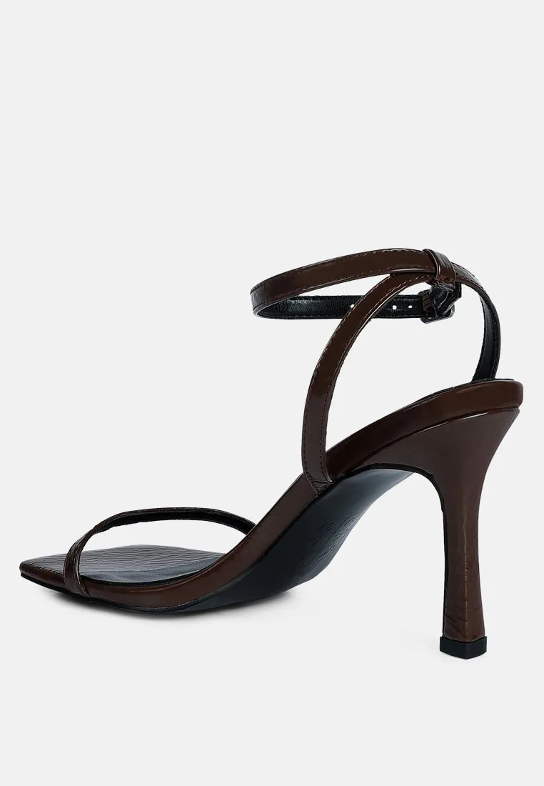 fantasy mid heel square toe sandals by London Rag