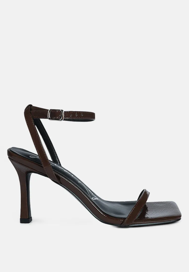 fantasy mid heel square toe sandals by London Rag