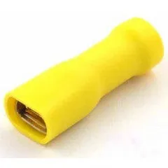 Fully Insulated 9.5mm Female Spade Terminal - 4.0-6.0mm² Cable (Yellow) Pack of 100