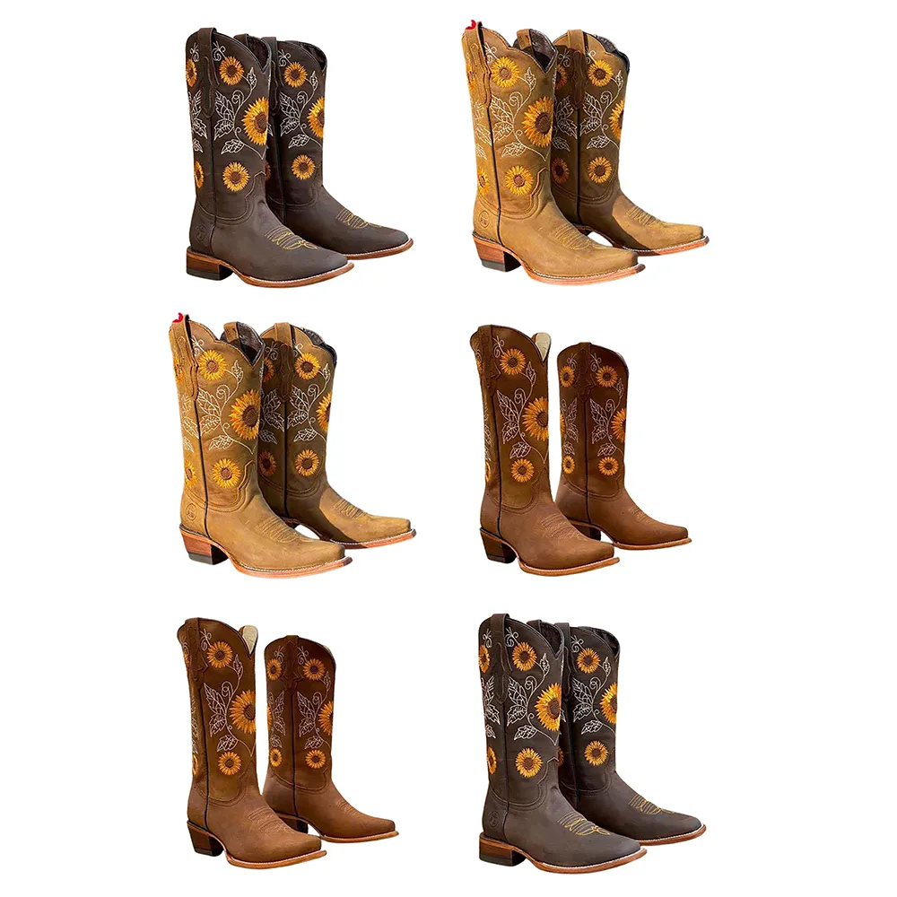 Funki Buys | Boots | Women's Embroidered Flower Cowboy Boot