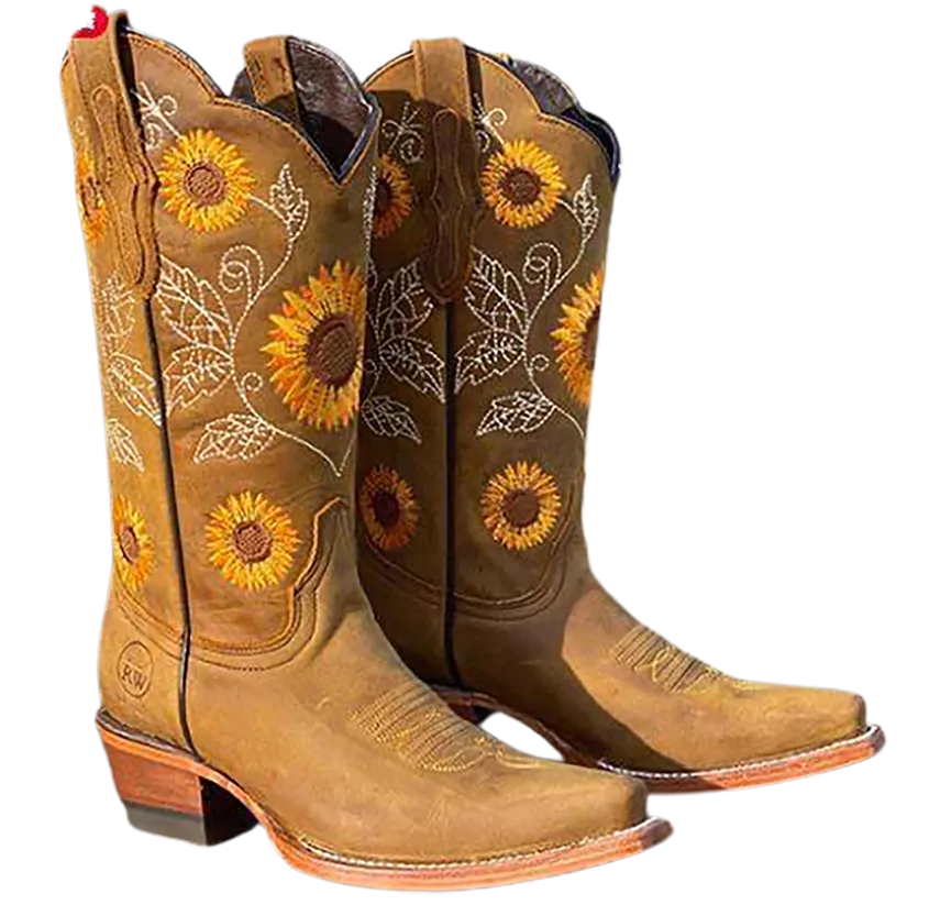 Funki Buys | Boots | Women's Embroidered Flower Cowboy Boot