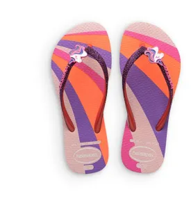 Havaianas Kids Unicorn Slim Glitter Ll Flip Flop Candy Pink- -