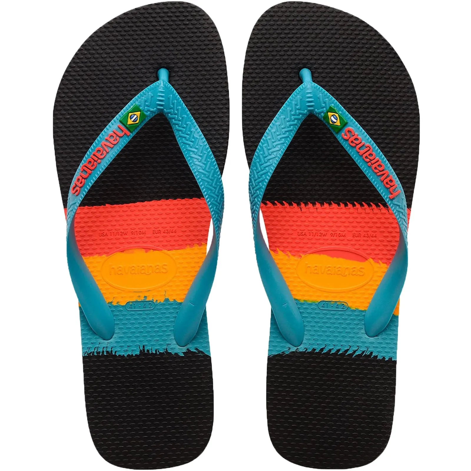 Havaianas Mens Brasil Tech II Flip Flops - Black - 11/12 UK