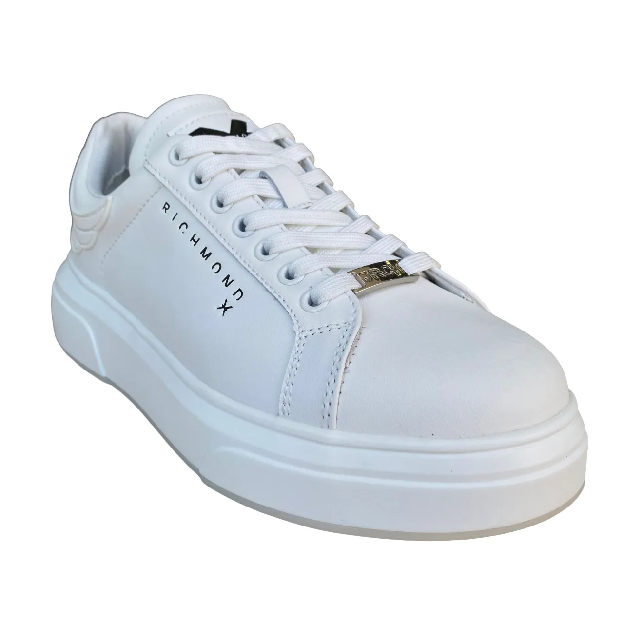 John Richmond scarpa sneakers da uomo in pelle Action 200007/CP E bianco