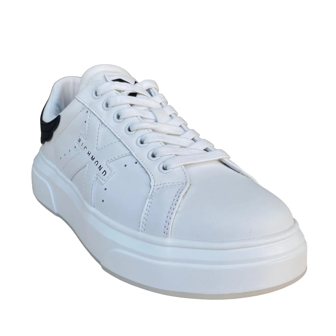 John Richmond scarpa sneakers da uomo in pelle Action 22203/CP A bianco