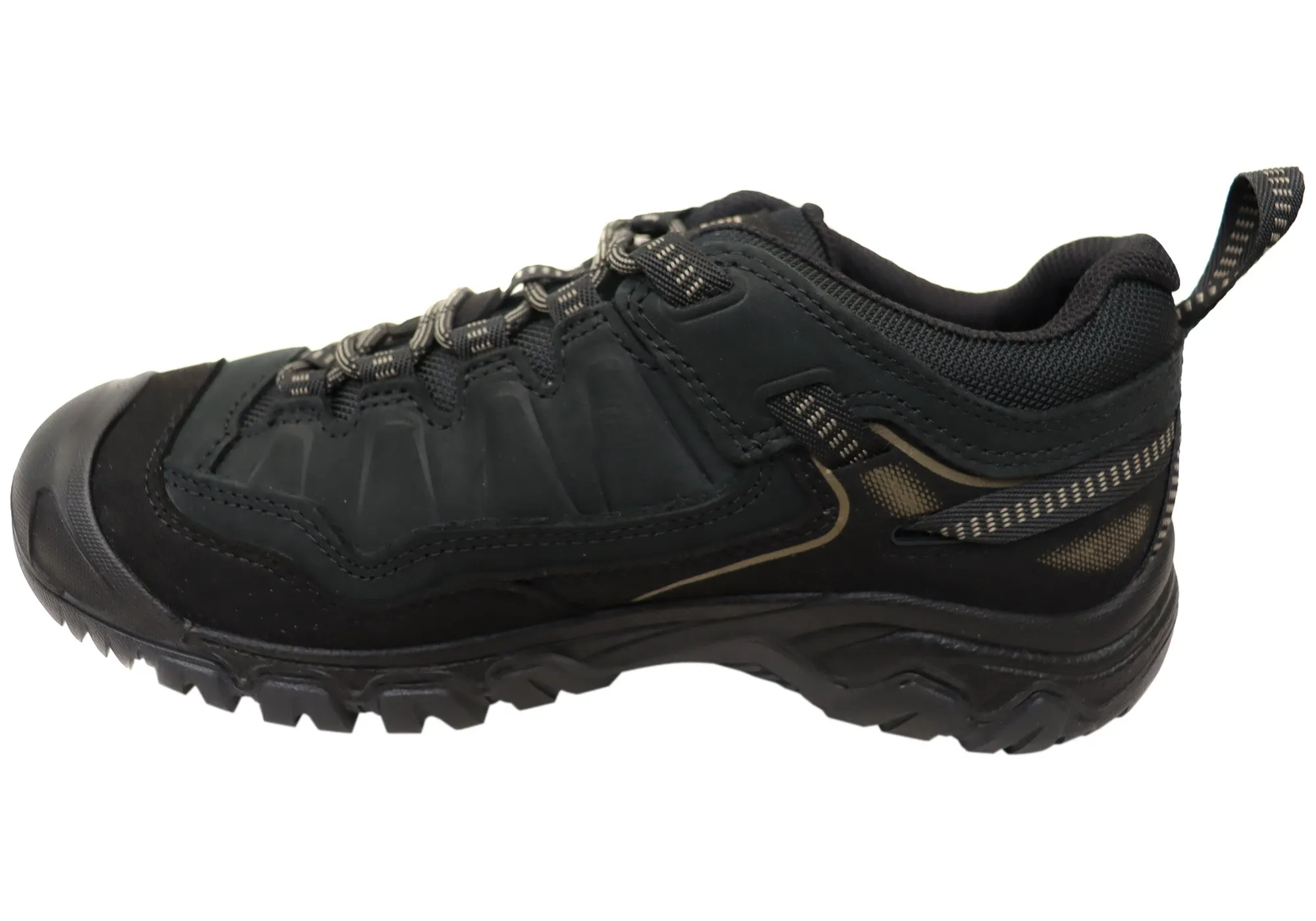 Keen Mens Targhee IV Waterproof Hiking Shoes Triple Black