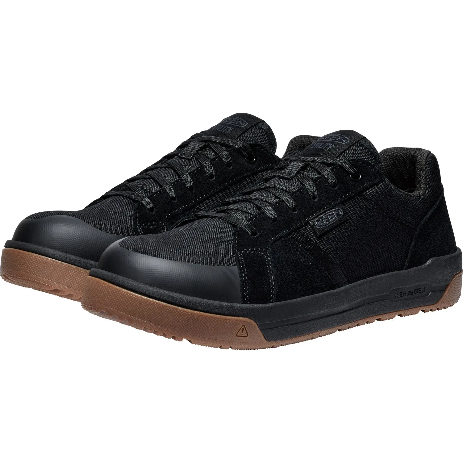 Keen Utility Mens Kenton CT Black/Gum Canvas Work Shoes