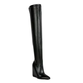 Leggy Lass Long Knee Platform Chunky Boots