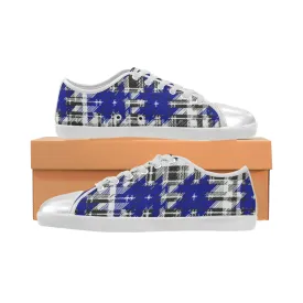 Men's Plaid Checkers Print Canvas Low Top Shoes