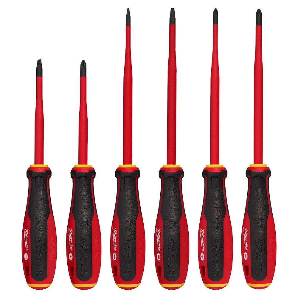 Milwaukee 48-22-2206 1000V Insulated Slim Tip Screwdriver Set - 6 PC