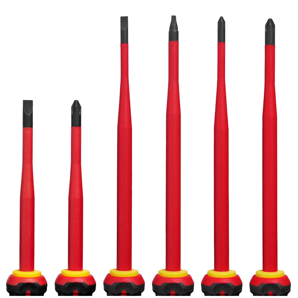 Milwaukee 48-22-2206 1000V Insulated Slim Tip Screwdriver Set - 6 PC