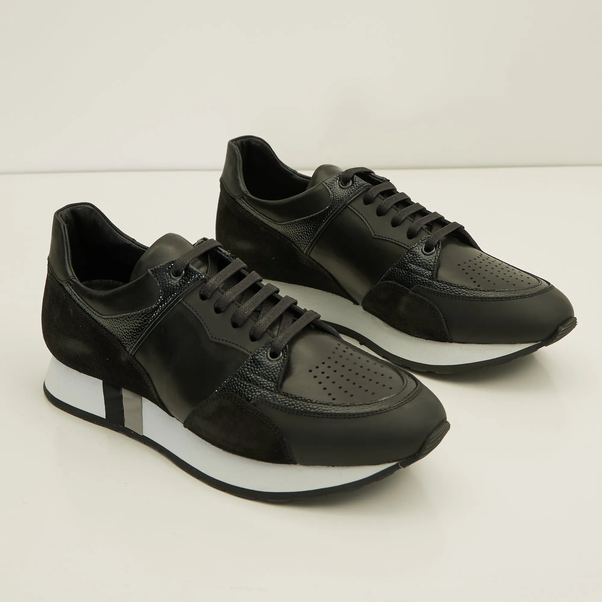 Multi Paneled Sneakers - Black