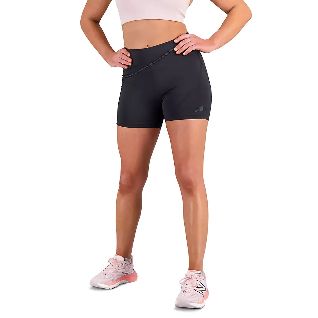 New Balance - Women's Q Speed Shape Shield 4" Shorts (WS31289 BK)