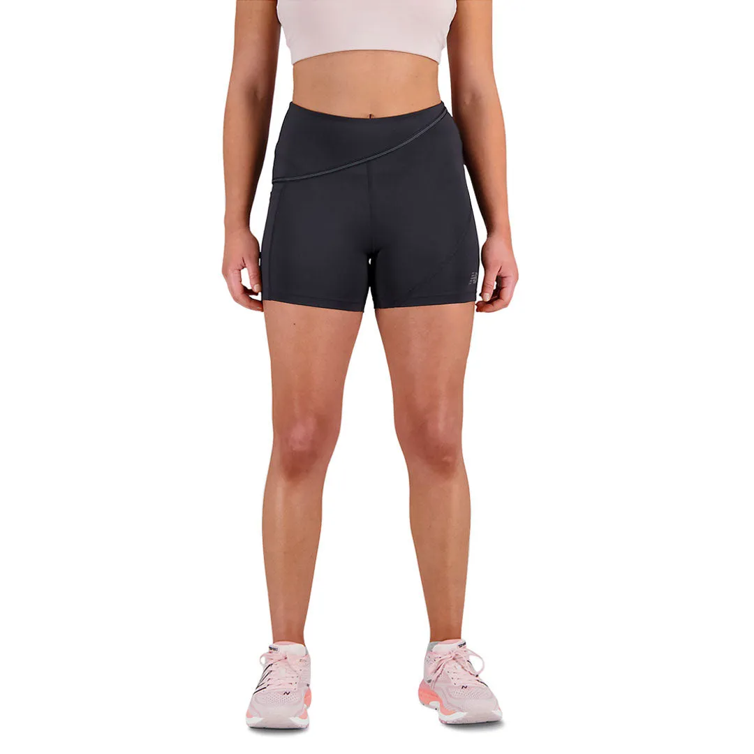 New Balance - Women's Q Speed Shape Shield 4" Shorts (WS31289 BK)