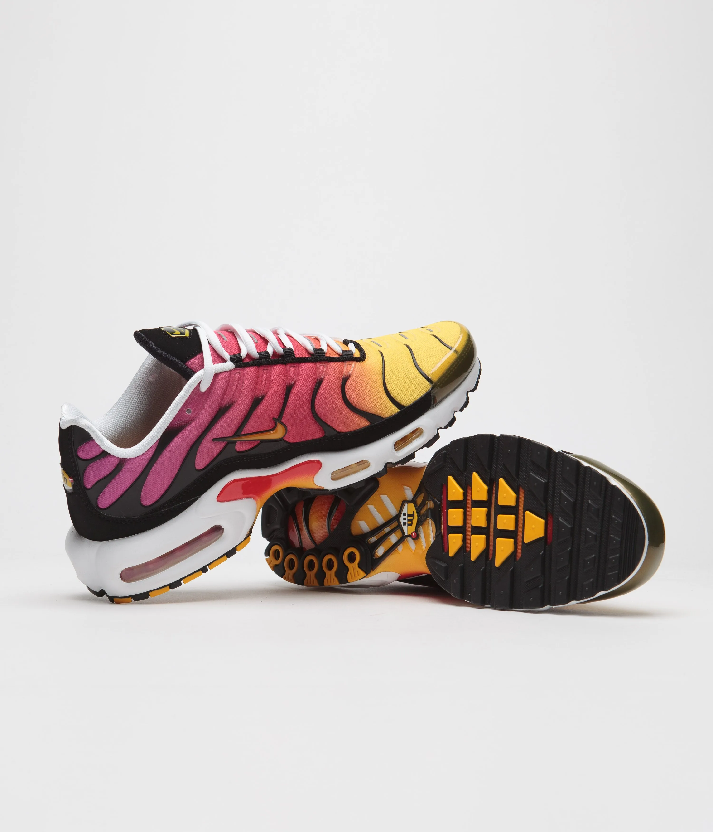 Nike Air Max Plus OG Shoes - Varsity Red / Gold - Raspberry Red - Black